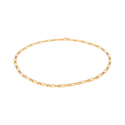 Rose Gold Alternating Link Necklace