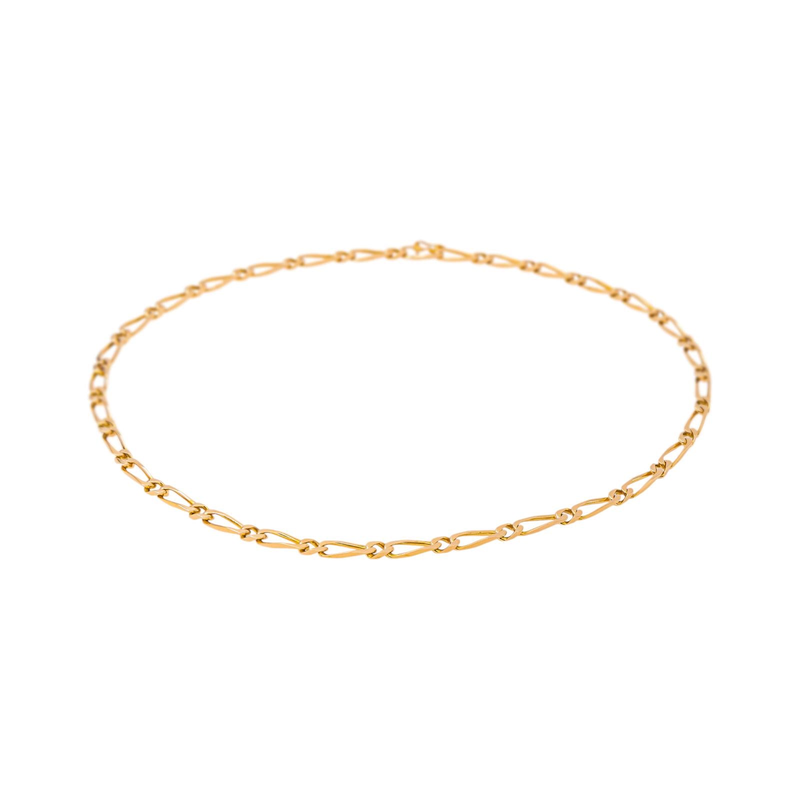 Rose Gold Alternating Link Necklace