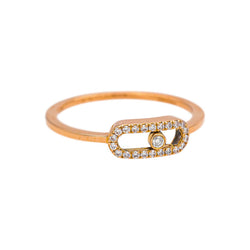 Messika Move Uno Ring, Rose gold with Diamond