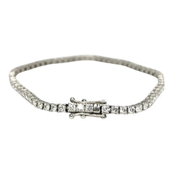 "Ligne" Bracelet in White Gold and Diamonds