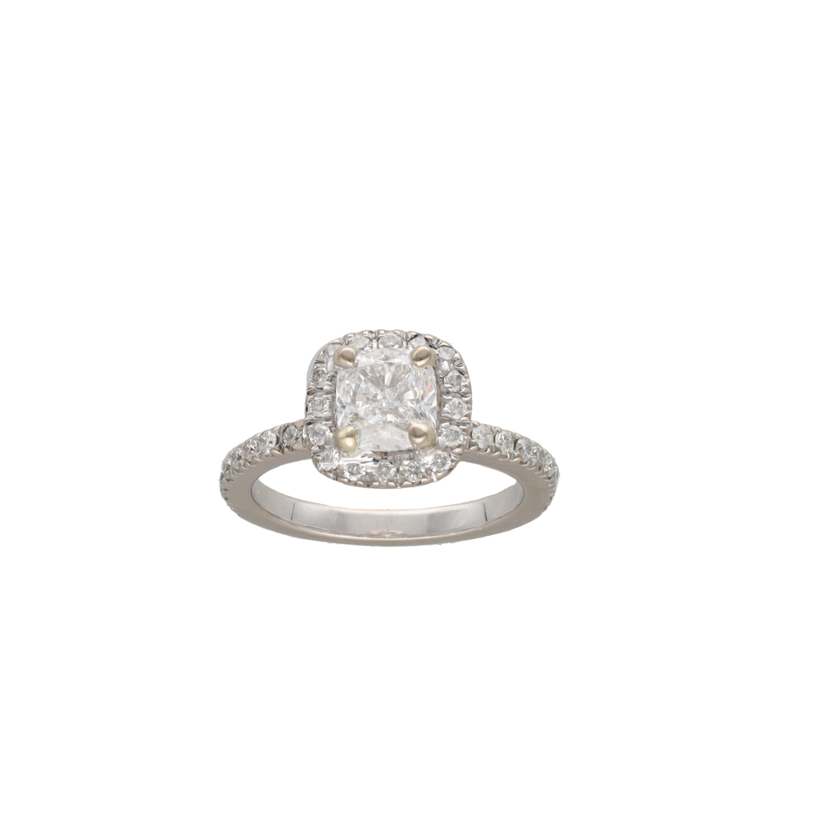 Bague Solitaire en or blanc et diamants