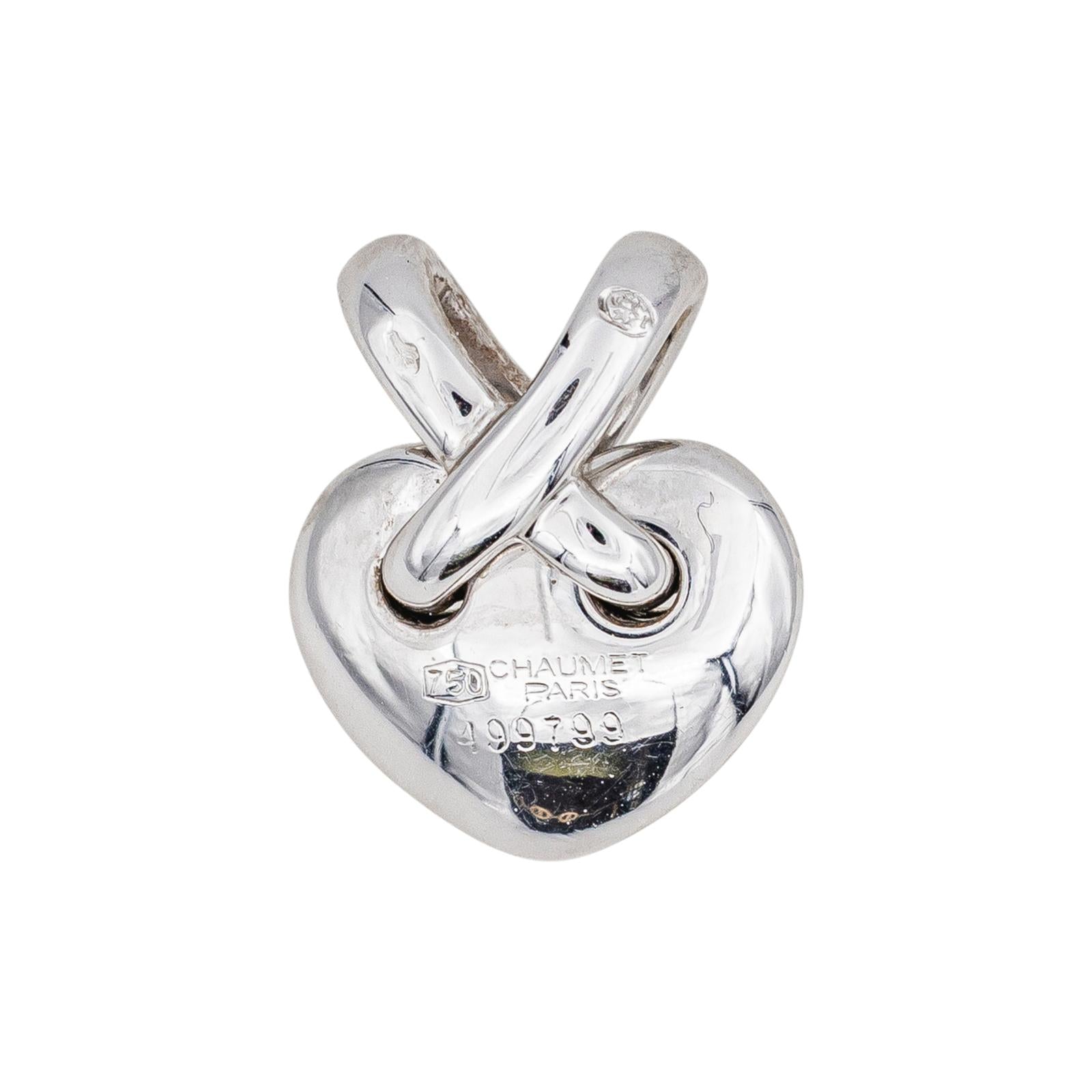 Chaumet Collier Pendentif Liens Or blanc Diamant