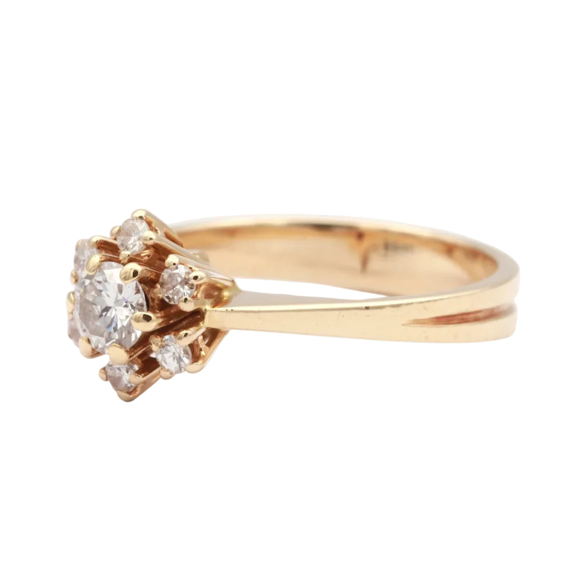 Bague Marguerite en or jaune et diamants