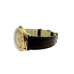OMEGA "Constellation" Watch in Yellow gold and leather