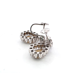 White gold earrings with citrines and diamonds