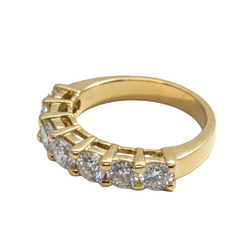 Yellow Gold and Diamond Wedding Band