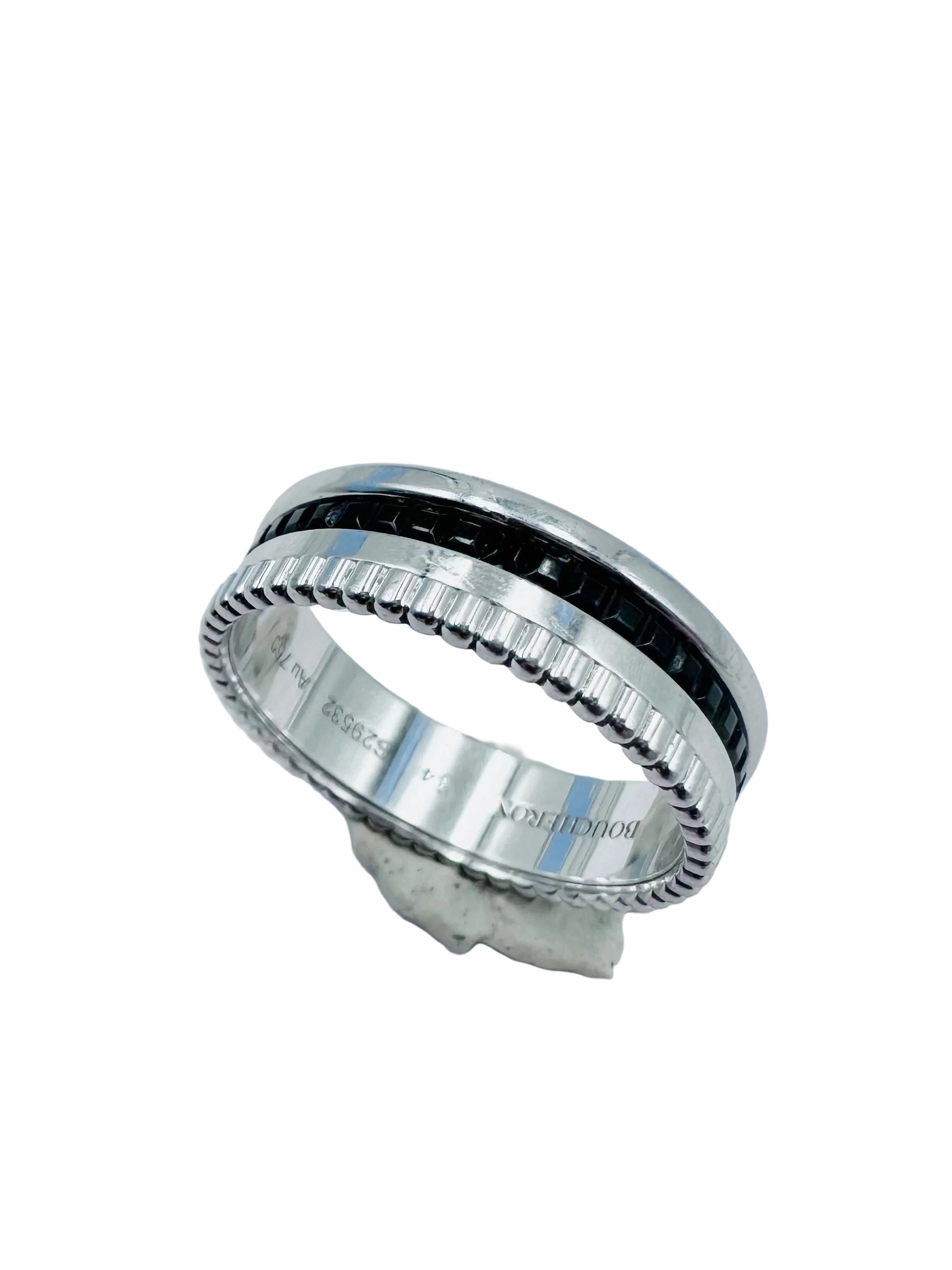 BOUCHERON "Quatre Black Edition" Ring in white gold and black PVD