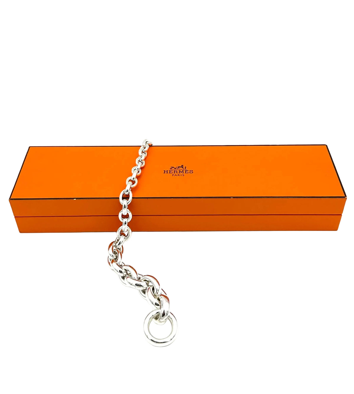 HERMÈS "Crescendo" Silver Link Bracelet