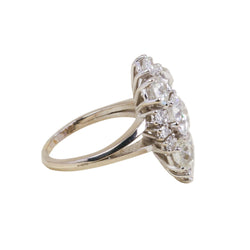 Marquise Ring in White Gold and Diamonds