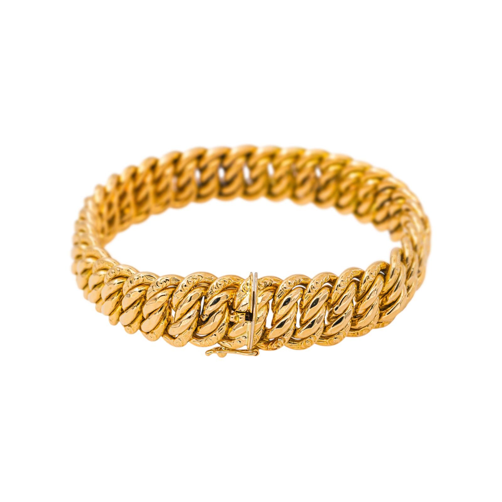 Bracelet Maille américaine Or jaune