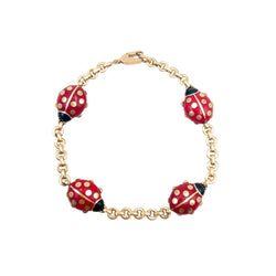 CARTIER "Ladybugs" Bracelet in yellow gold and Enamel