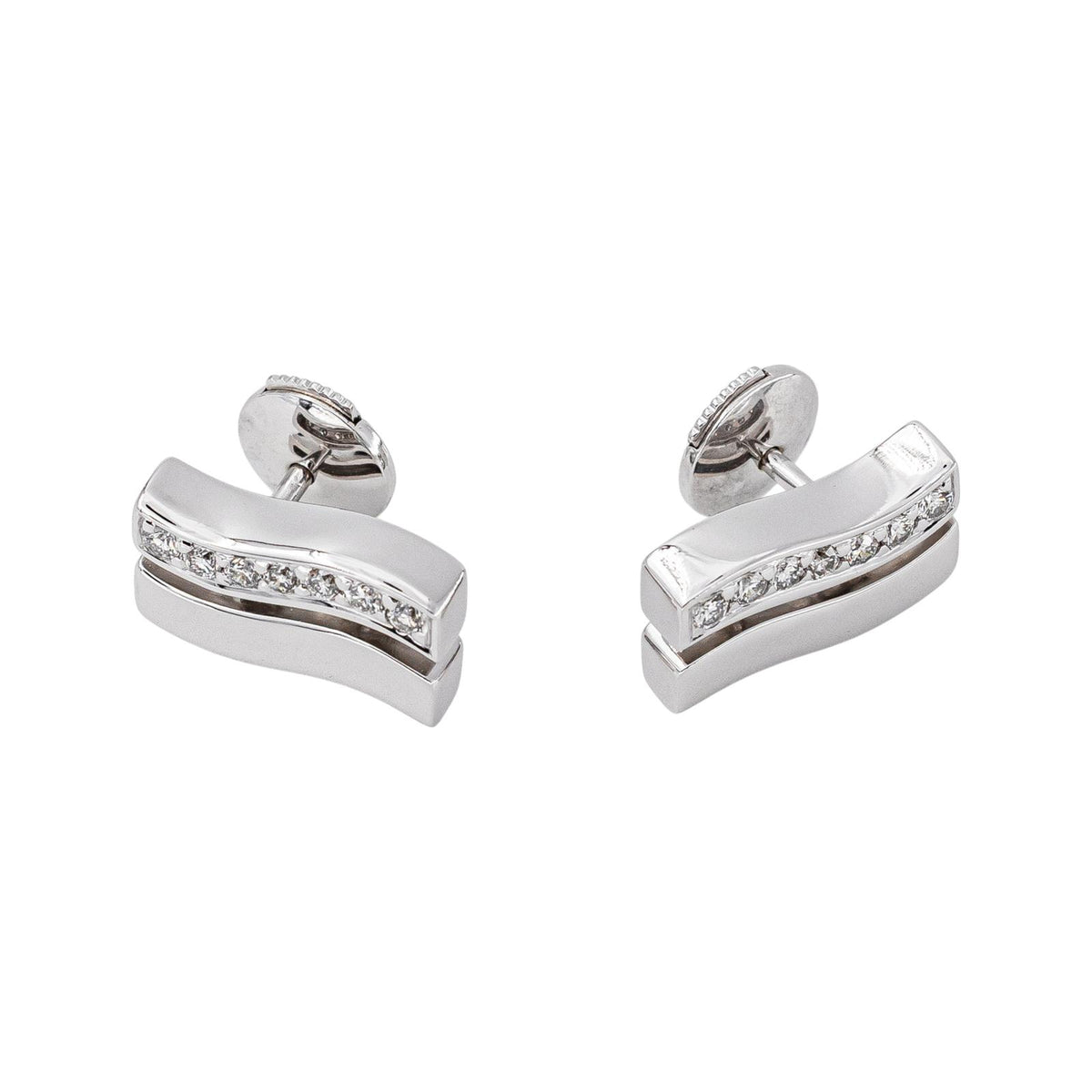 Earrings with Studs  White gold  Diamond