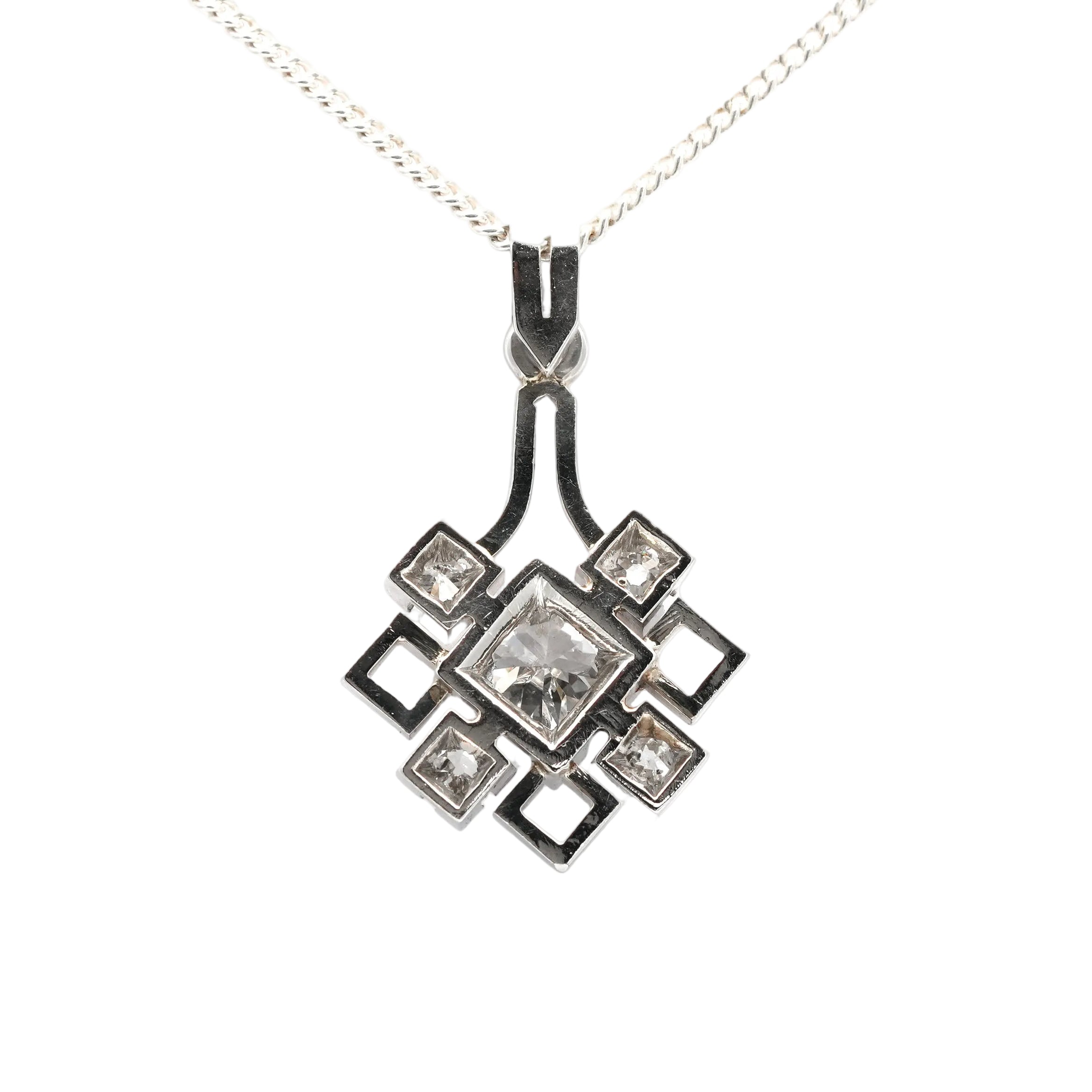 Platinum and Diamond Pendant