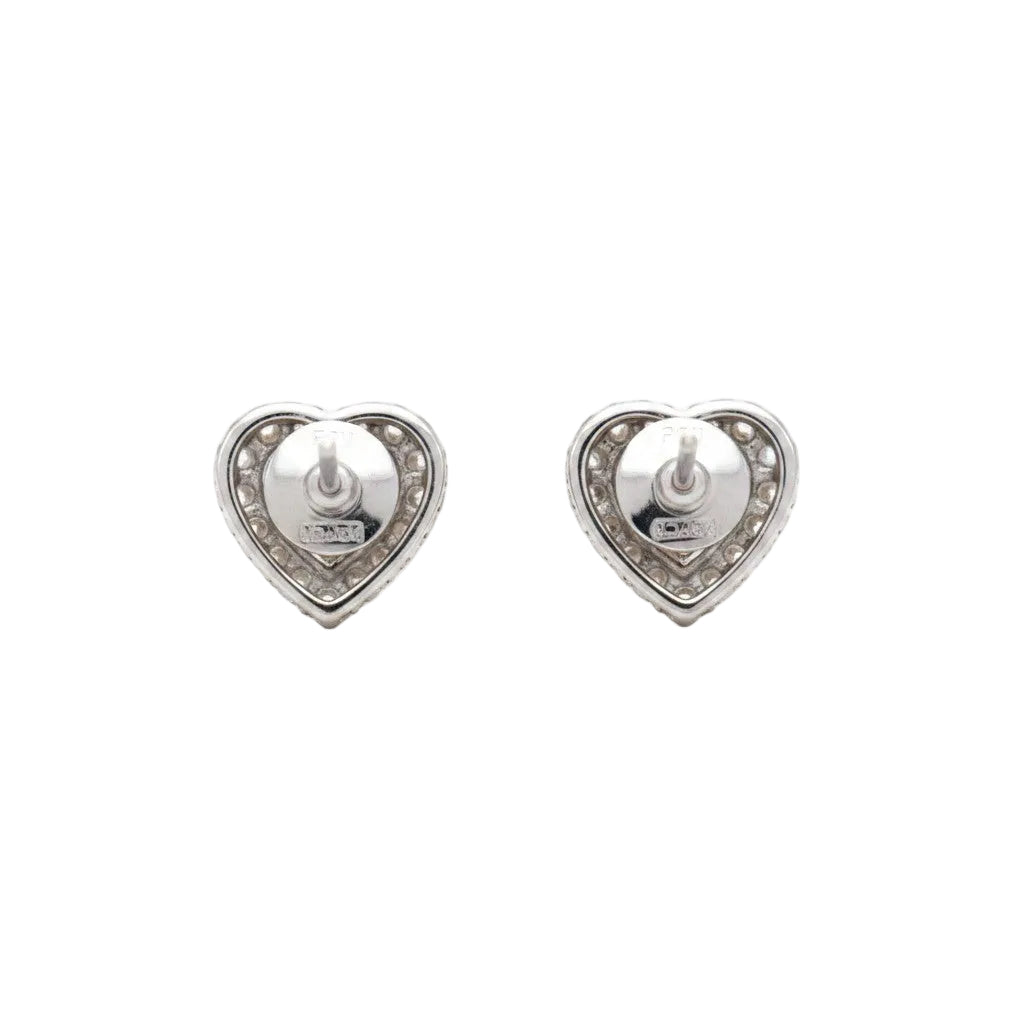 White gold and diamonds Earrings Puces