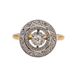 Bague Entourage en or jaune et diamants