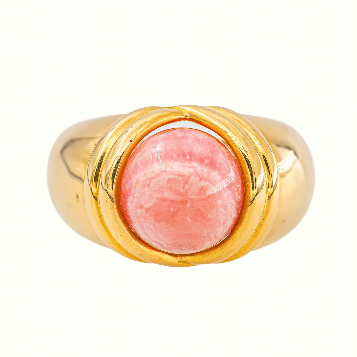 Yellow Gold Dome Tiger's Eye Ring