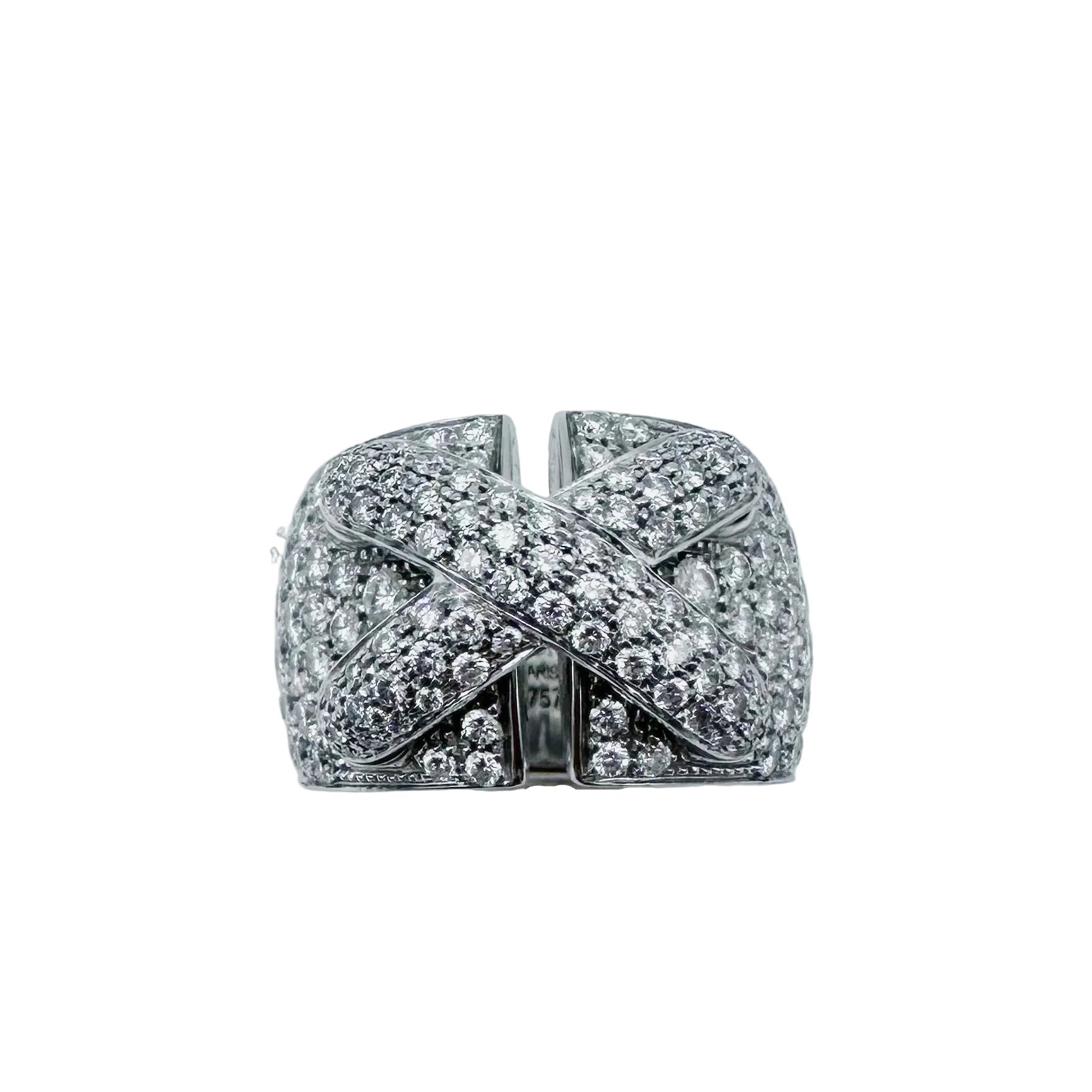 CHAUMET "Liens XL" Band Ring in white gold and diamonds
