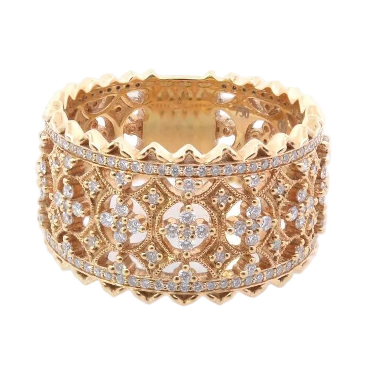 Yellow Gold and Diamond Band Ring