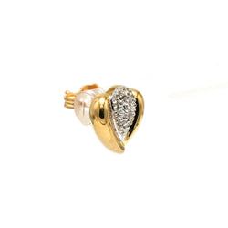 Earrings in White Gold, Yellow Gold, and Diamonds
