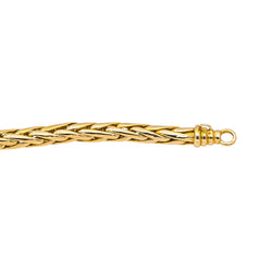 Yellow Gold Palm Leaf Link Necklace