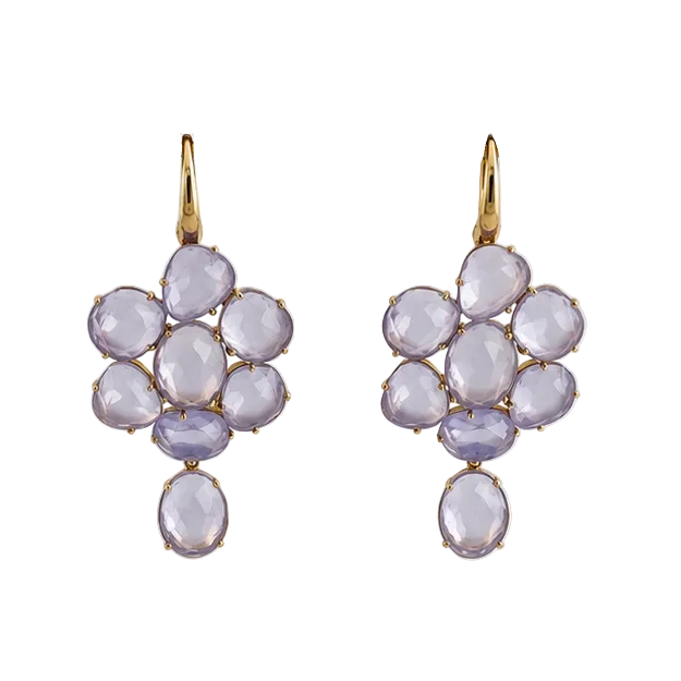 Boucles d'oreilles Pendantes POMELLATO en or jaune et pierres de Capri