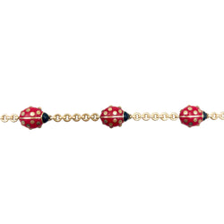 CARTIER "Ladybugs" Bracelet in yellow gold and Enamel