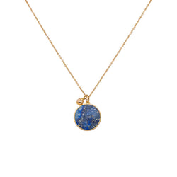 Ginette NY Collier Pendentif Ever Lapis Or rose Lapis-Lazuli