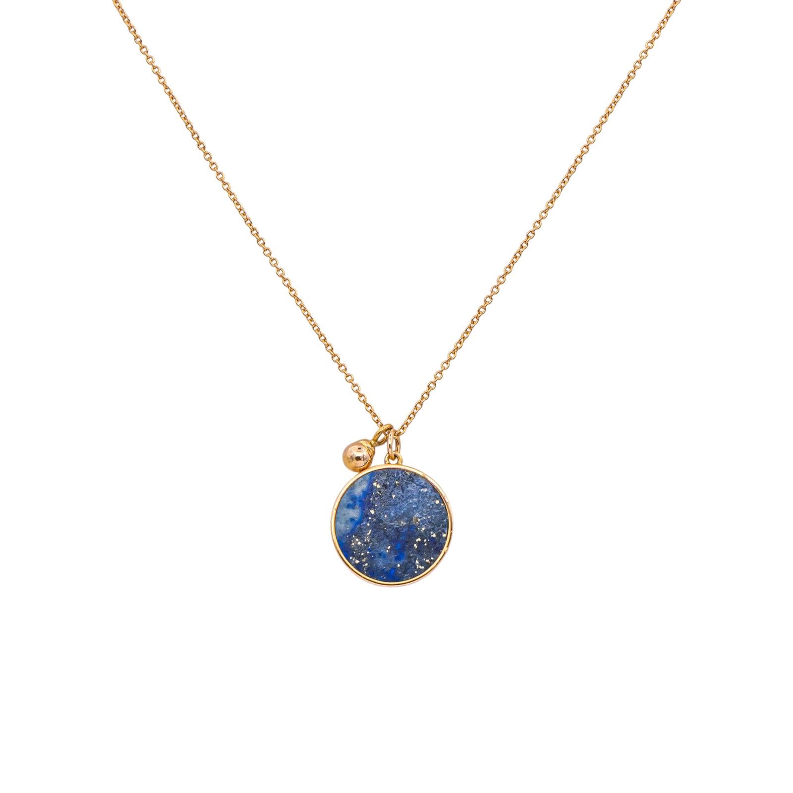 Ginette NY Collier Pendentif Ever Lapis Or rose Lapis-Lazuli