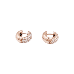 WEMPE Hoop Earrings in Rose gold and Diamonds