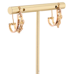 Rose gold lever-back earrings