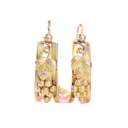 Rose gold lever-back earrings