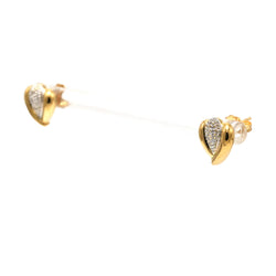 Earrings in White Gold, Yellow Gold, and Diamonds