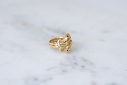 Bague Jonc en or jaune, or rose, et rubis