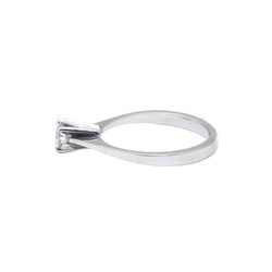 White Gold Solitaire Ring with Diamond
