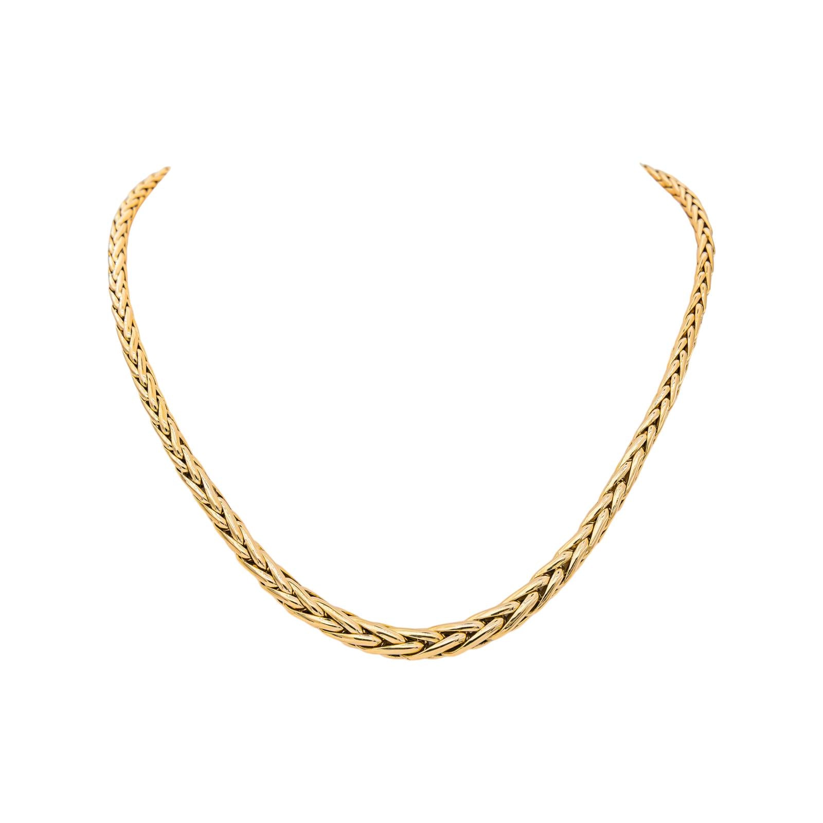Collier Maille palmier Or jaune