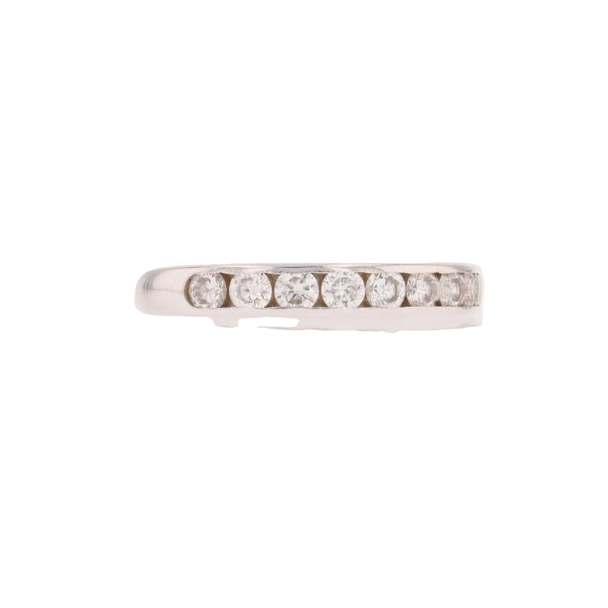 White Gold and Diamond Wedding Band