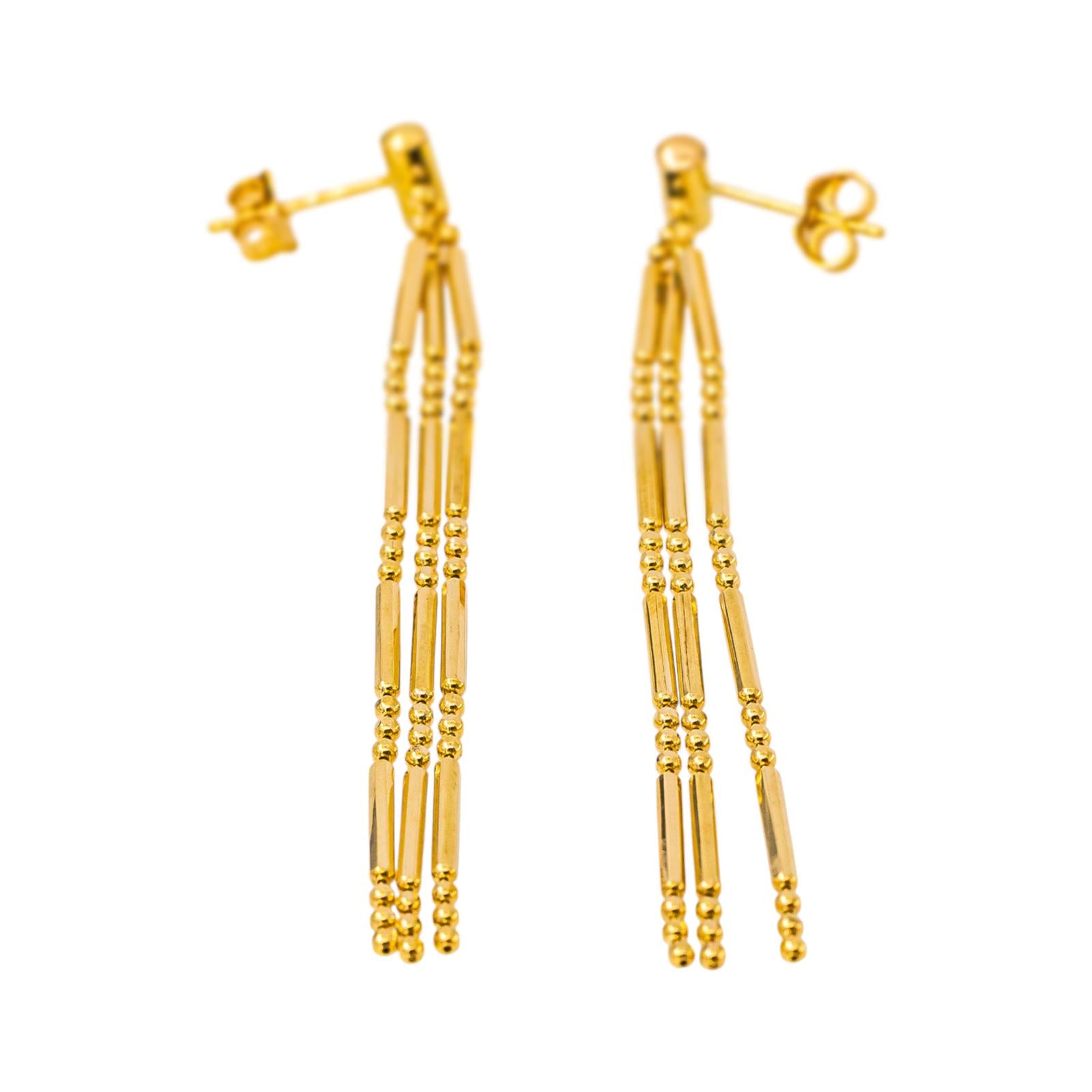 Yellow Gold Drop Earrings