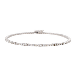 Bracelet White gold line diamond