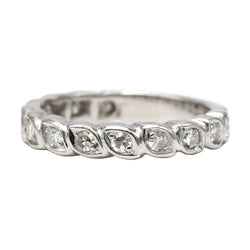 White Gold and Diamond Wedding Band