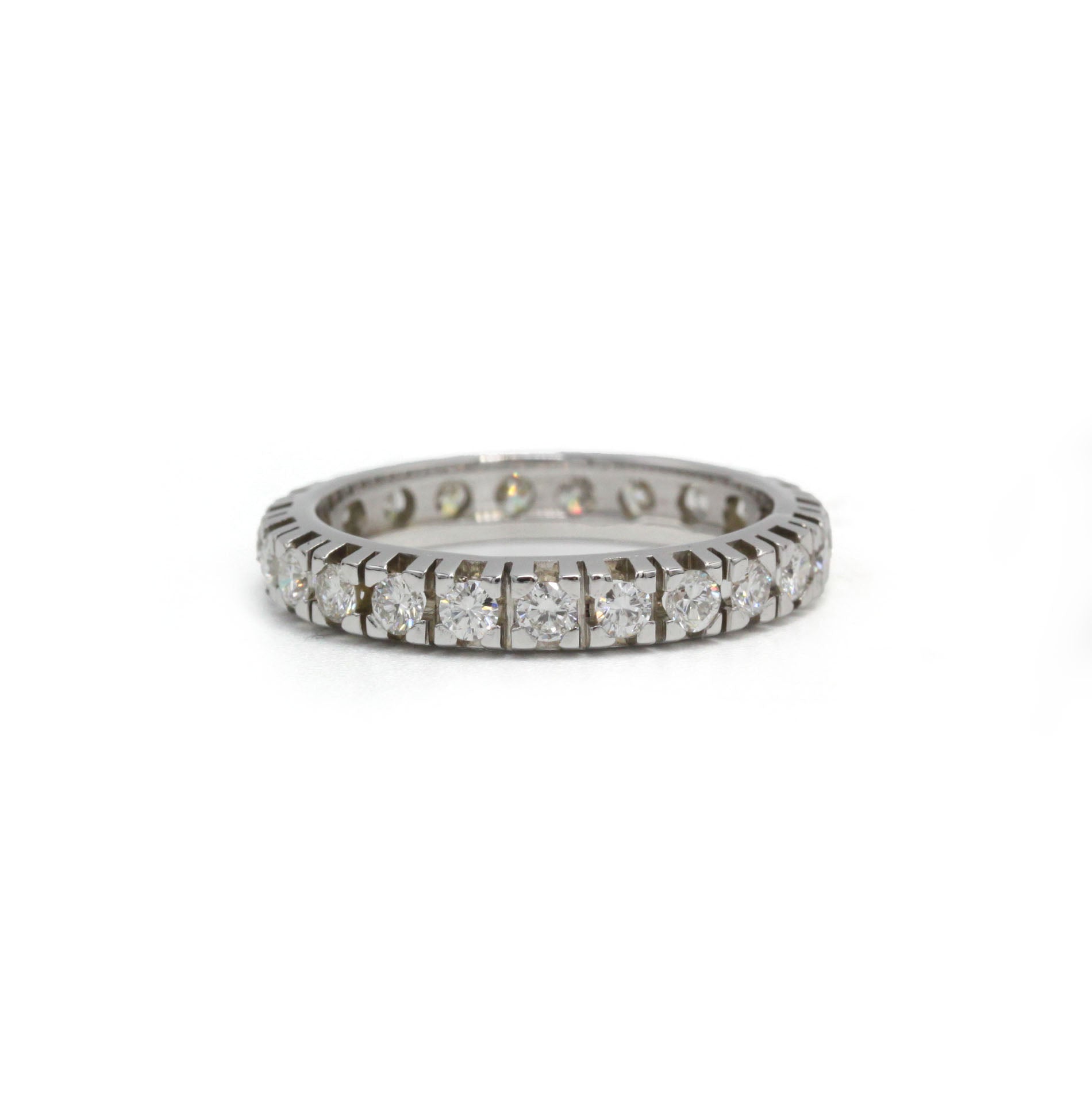 Bague Alliance en or blanc et diamants