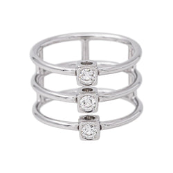 Dinh Van Ring "The Cube" White gold Diamond