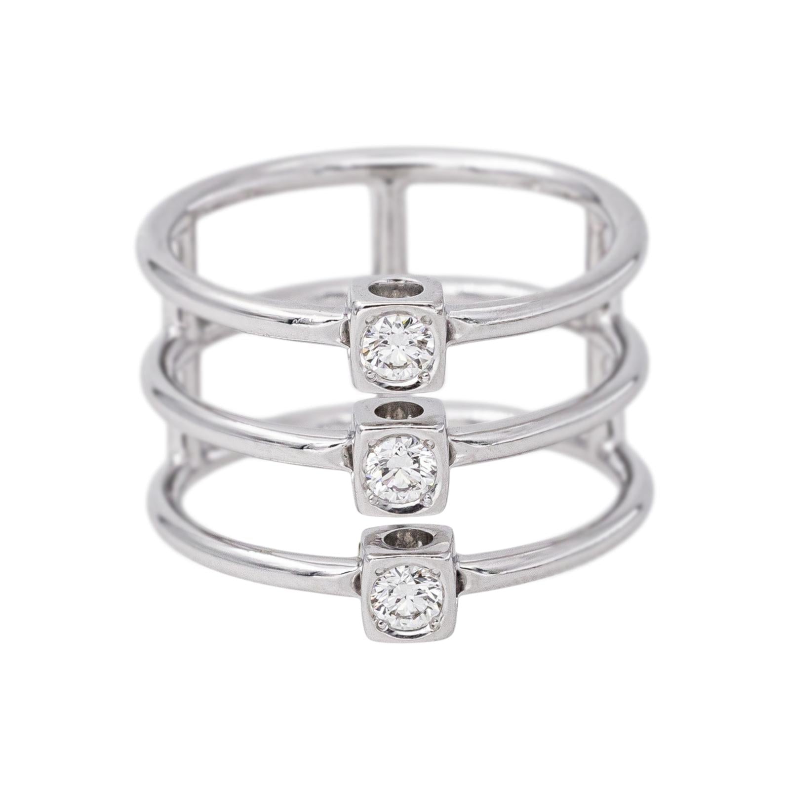 Dinh Van Ring "The Cube" White gold Diamond