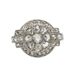 Entourage Ring in Platinum and Diamonds