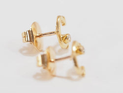 CARTIER "C" Earrings in Yellow Gold and Diamonds