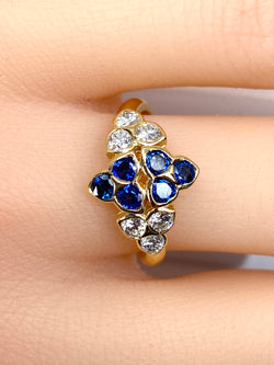 Bague Mauboussin en or jaune 18 carats en saphirs et diamants