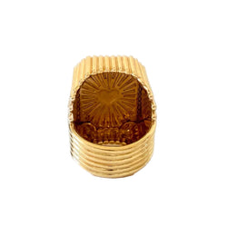 MARIE LICHTENBERG "Heart Mini Scap" Cocktail Ring in yellow gold, Enamel, and Diamonds
