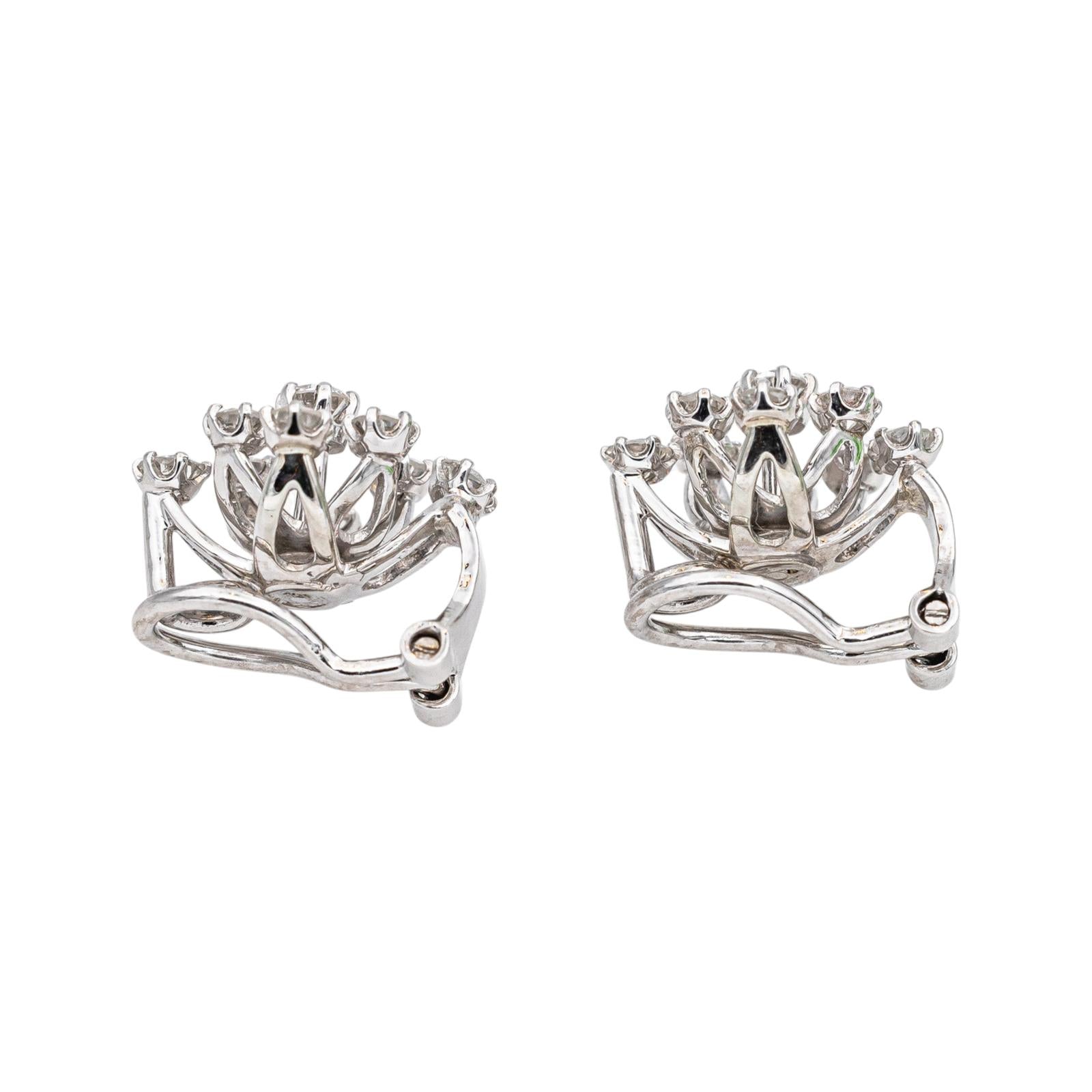 Boucles d'oreilles Clips Or blanc Diamant