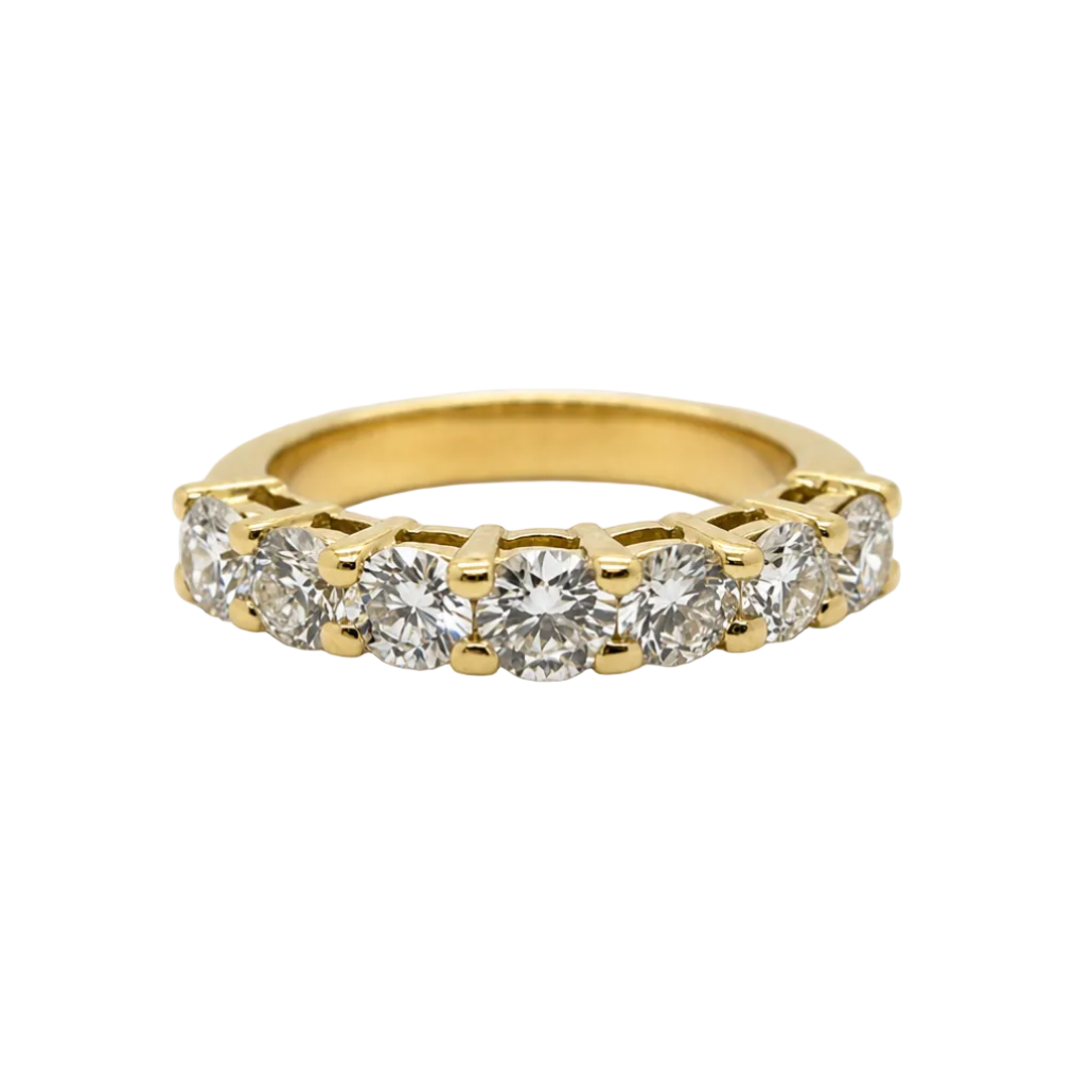 Yellow Gold and Diamond Wedding Band