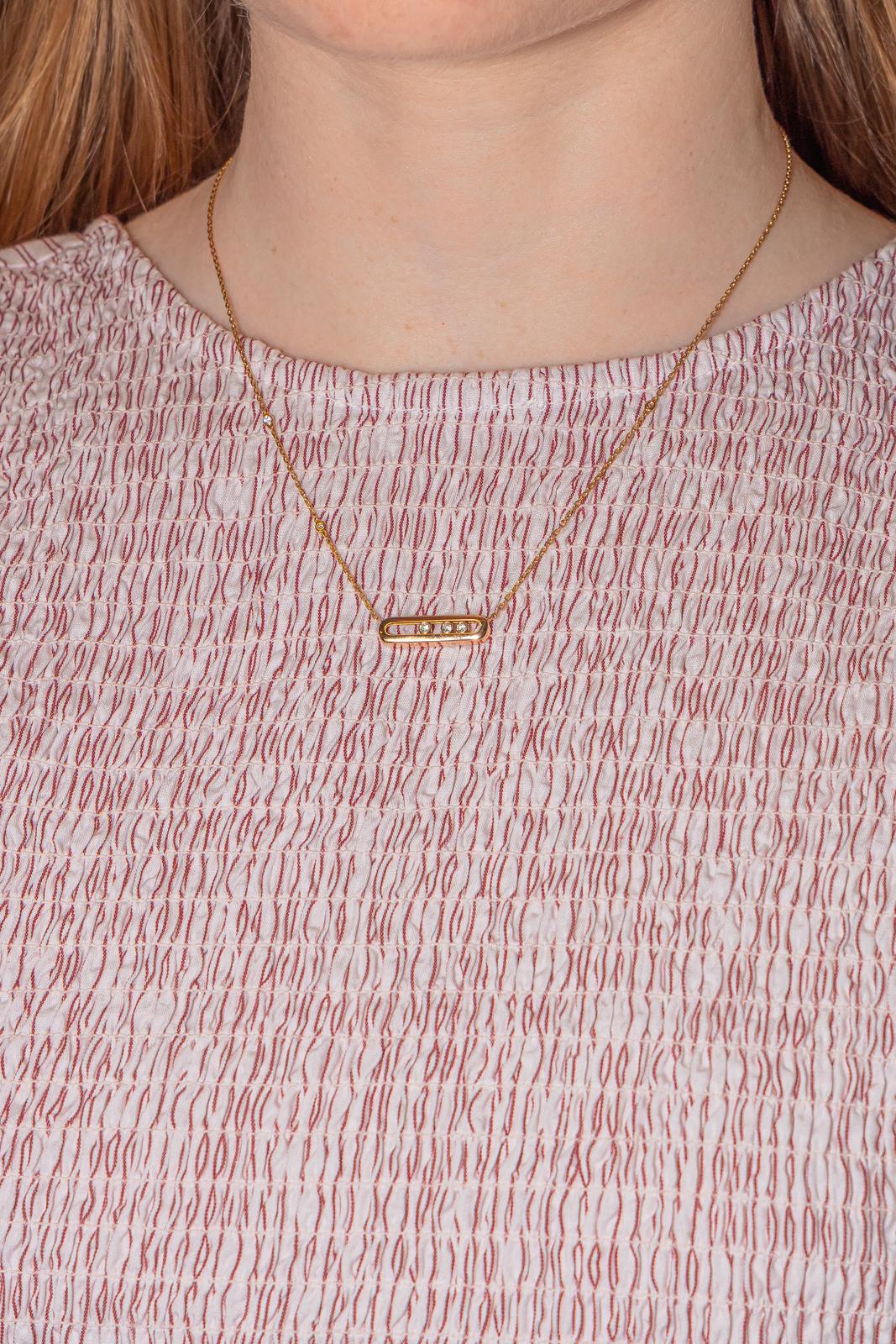 Messika Classic Move Necklace in Rose gold with Diamonds