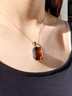Rose Gold and Citrine Pendant